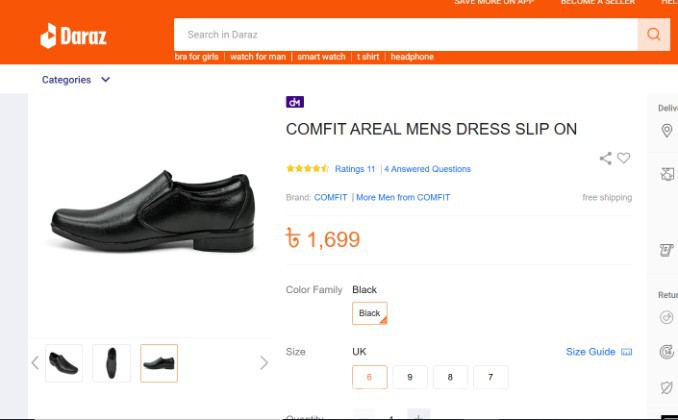 Bata Comfit Areal Men's Dress Slip-On